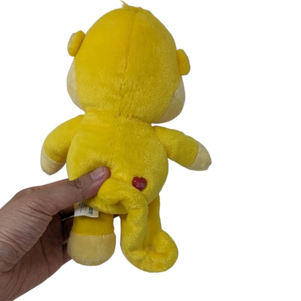 2003 Care Bear Cousins Playful Heart Yellow Monkey Stuffed Animal Soft Toy 8" - Picture 6 of 6